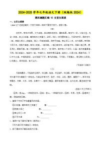 期末真题汇编 15 文言文阅读(含答案)—2024-2025学年七年级语文下册(统编版2024)