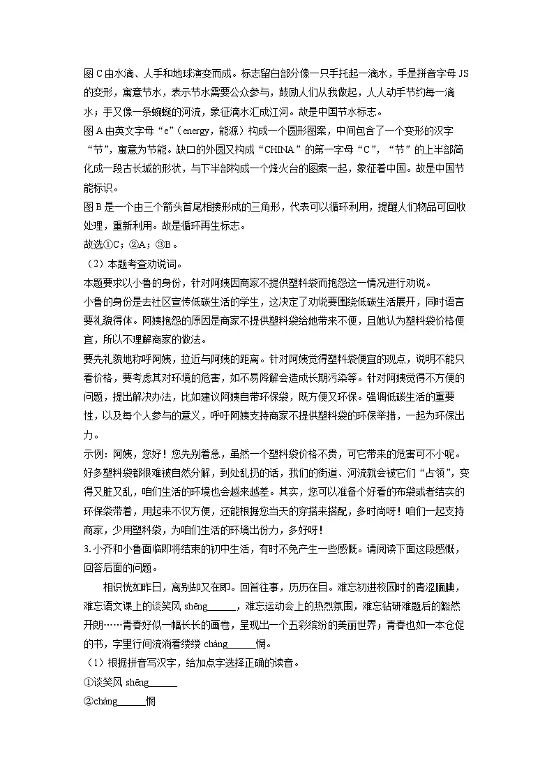 山东省泰安市东平县2025年中考一模考试语文试题（解析版）第2页