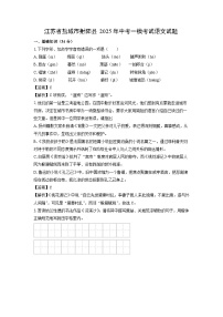 江苏省盐城市射阳县2025年中考一模考试语文试卷(解析版)