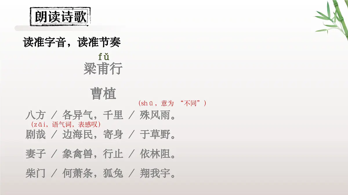 第三单元《课外古诗词诵读》之《梁甫行》2024-2025学年八年级语文上册课件（统编版）第8页