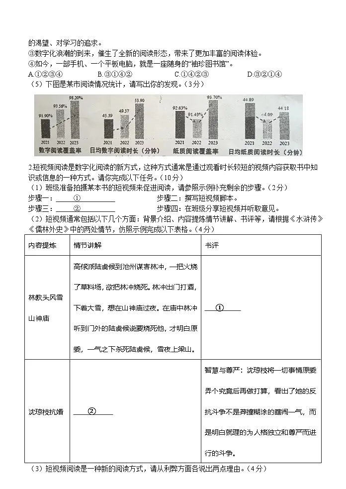 2025年江苏省东海县中考二模语文试题（中考模拟）第2页