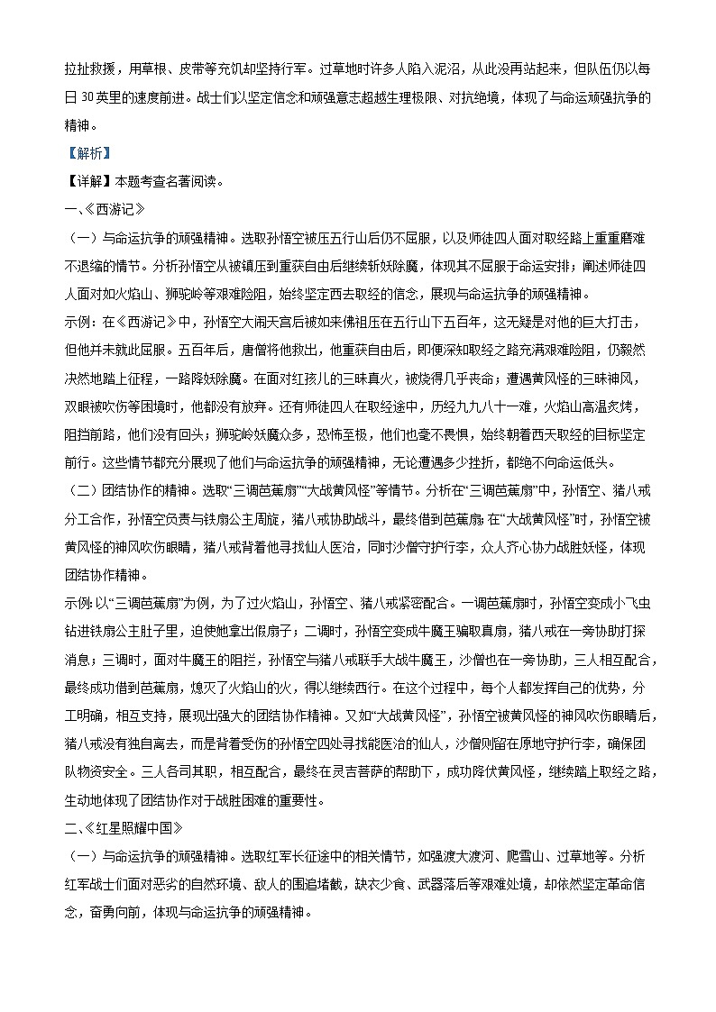 2025年河南省i漯河市实验中学中考二模语文试题（解析）第3页