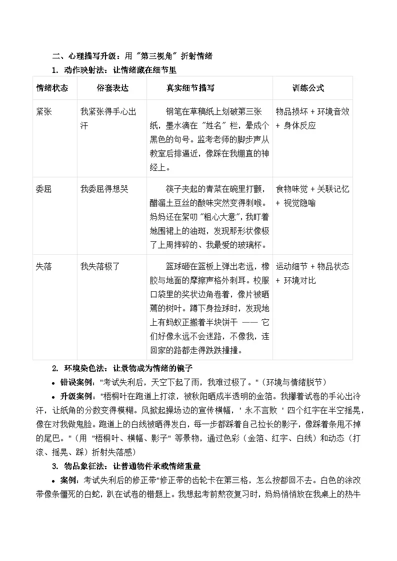 2025年中考语文作文复习七天冲刺课教案Day 5：情感真实 —— 告别 “虚假感动”（全国通用）第2页