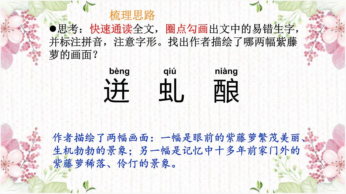 第19课《紫藤萝瀑布》课件-2024-2025学年统编版语文七年级下册第6页