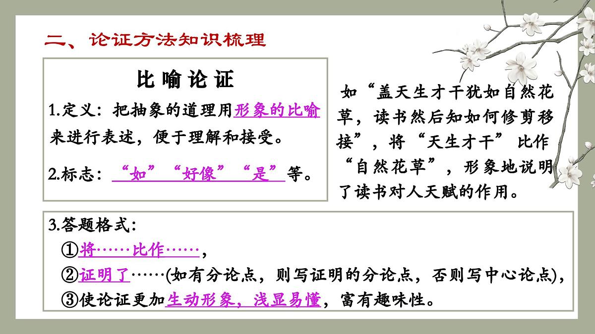2025年中考语文一轮复习议论文专题复习02 论证方法课件(全国通用)第7页