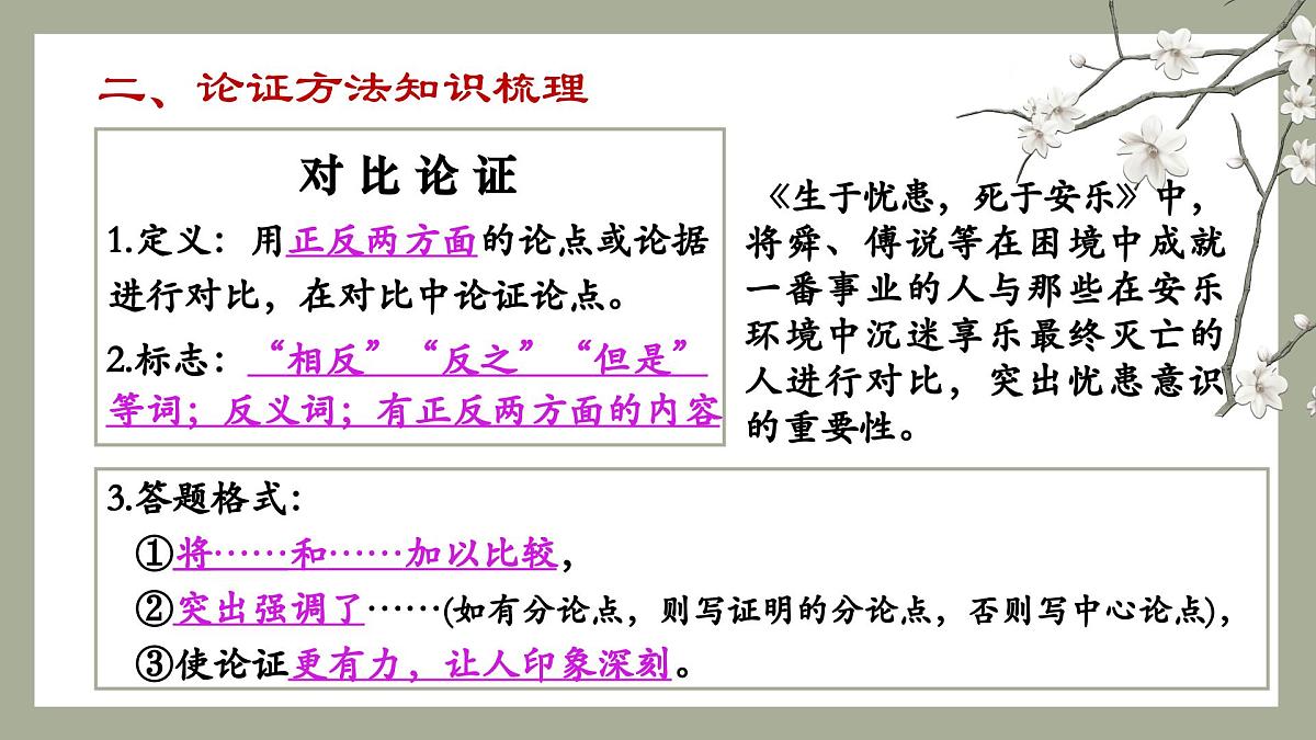 2025年中考语文一轮复习议论文专题复习02 论证方法课件(全国通用)第8页