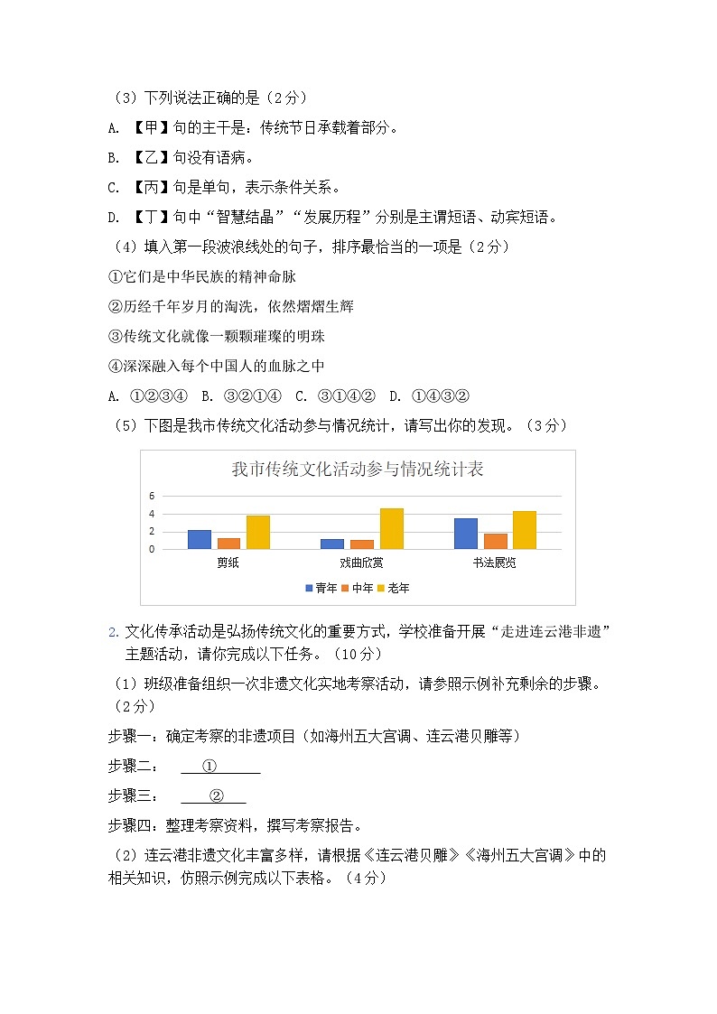 2025年江苏省东海县初级中学中考二模语文试题第2页