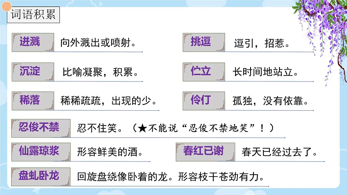 第19课《紫藤萝瀑布》课件-2024-2025学年统编版语文七年级下册第4页