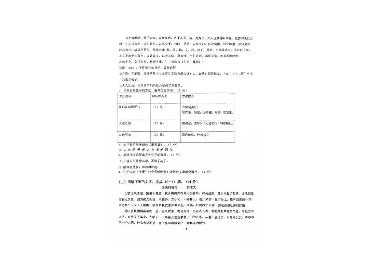 福建省漳浦第一中学2024-2025学年八年级下学期第二次月考语文试题第3页