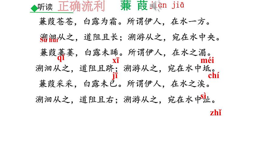 12《诗经》二首  蒹葭 课件统编版八年级语文下册第4页