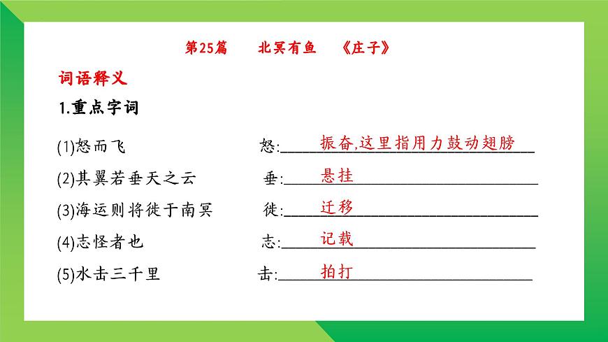 2025年中考语文一轮复习课内文言文阅读（25-29篇） 课件-第6页