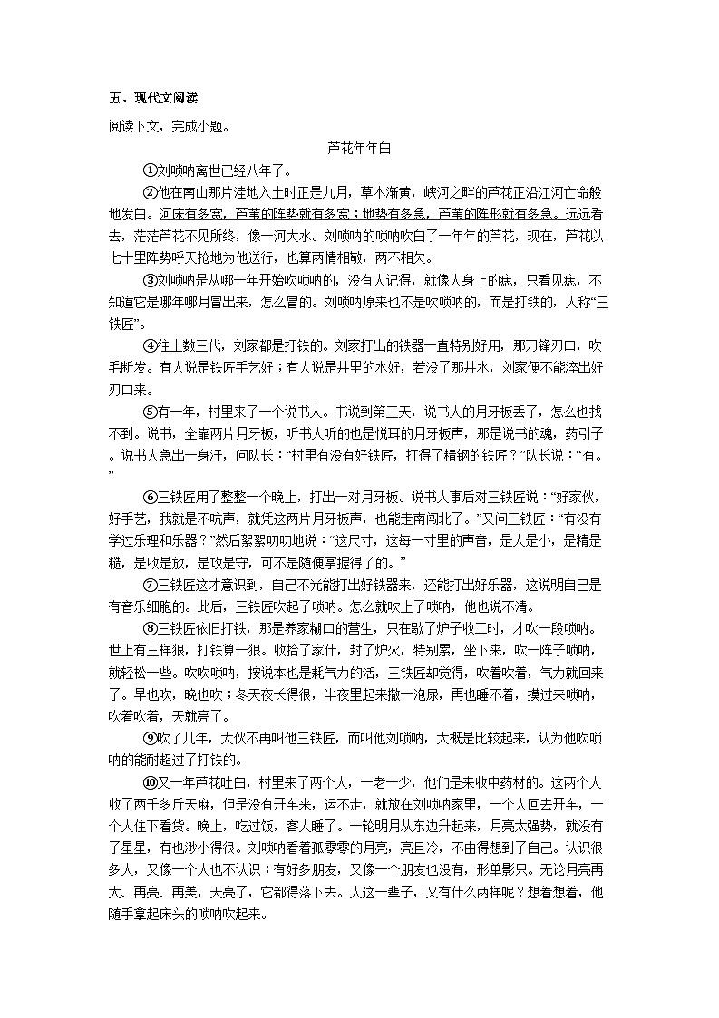 河南省郑州市登封市2025年中考二模语文试题（含答案）第3页