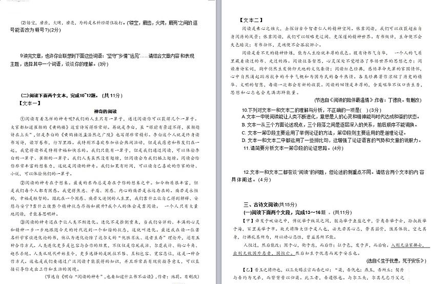 2025年河南省驻马店市遂平县文城中学、第二初级中学联考三模语文试题（中考模拟）第3页
