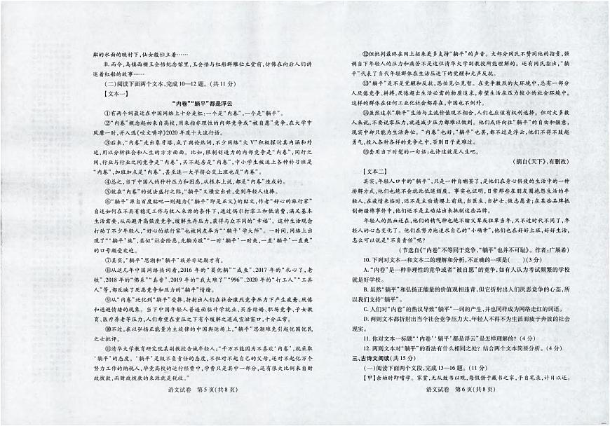 2025年河南省信阳市平桥区第三次中考模拟测试语文试卷（pdf版含答案）第3页