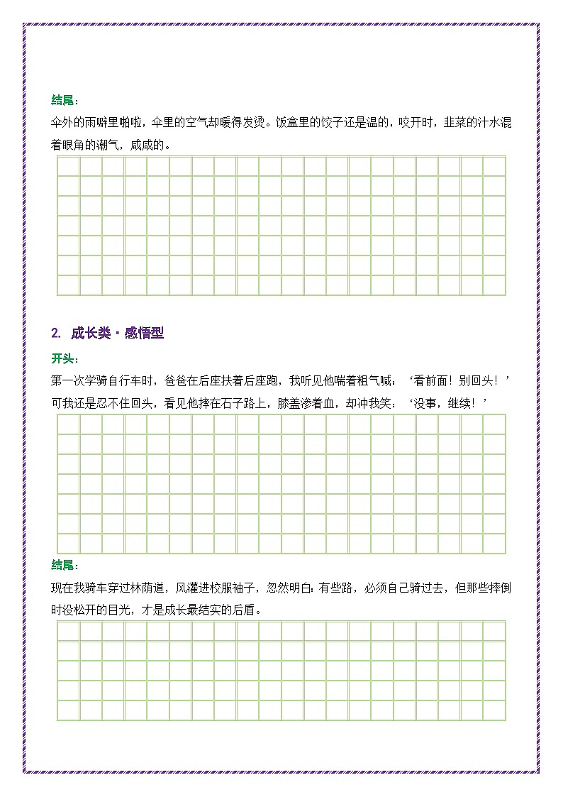 1.第1天主题：亲情类《那盏未熄的灯》-2026年中考语文作文常见十大母题写作技巧与策略讲练（全国通用）第3页