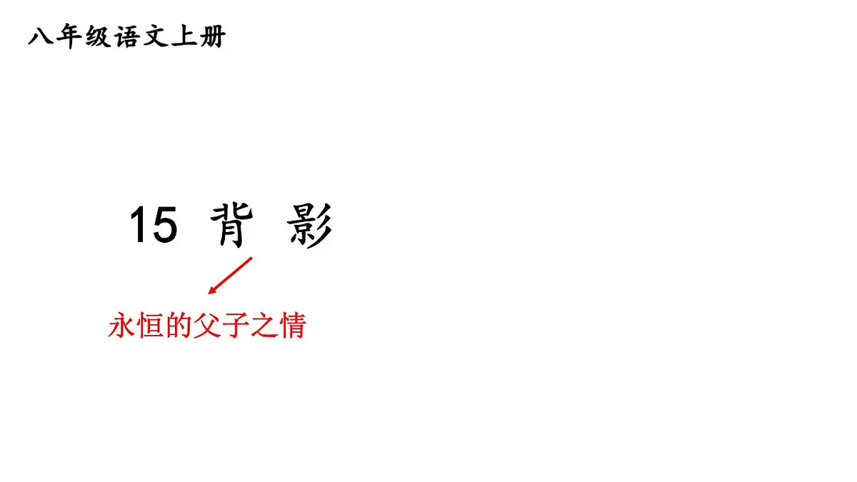 初中语文新人教部编版八年级上册第四单元15 背影上课课件（考点精讲版）（2025秋）第1页