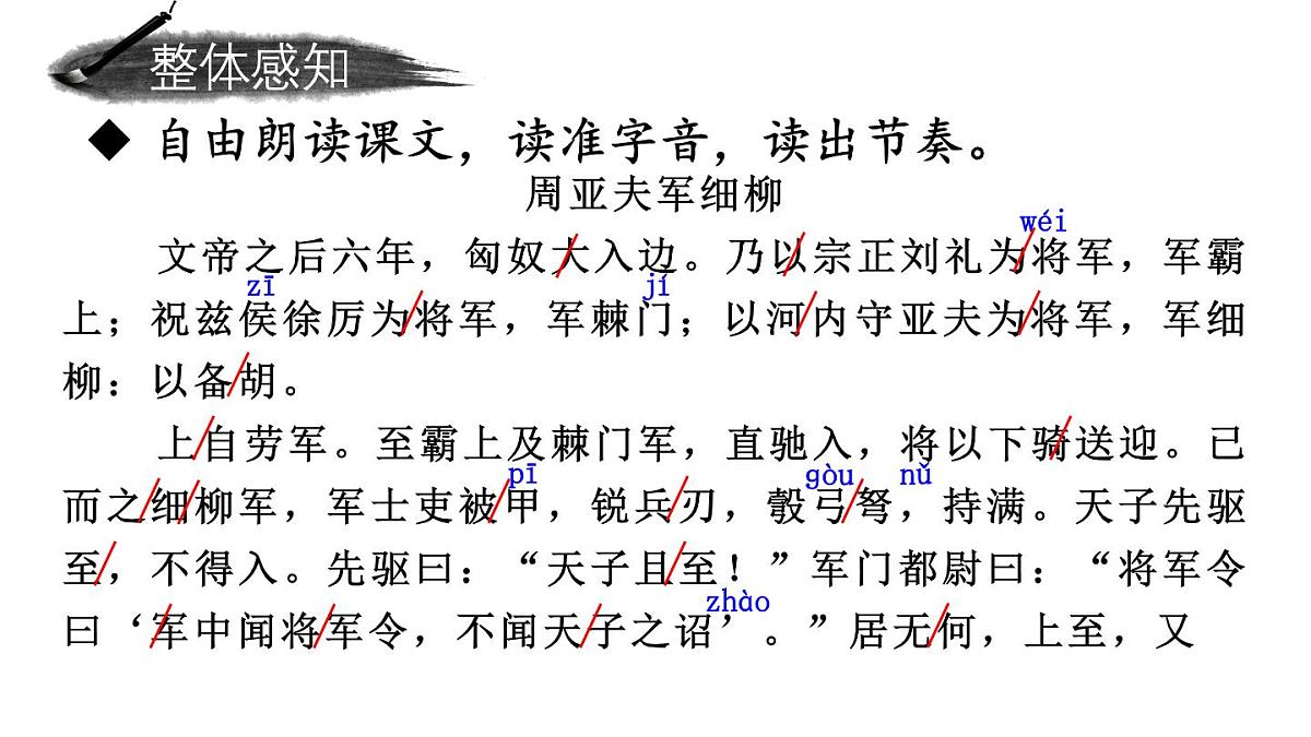 初中语文新人教部编版八年级上册第六单元25 周亚夫军细柳上课课件（考点精讲版）（2025秋）第6页