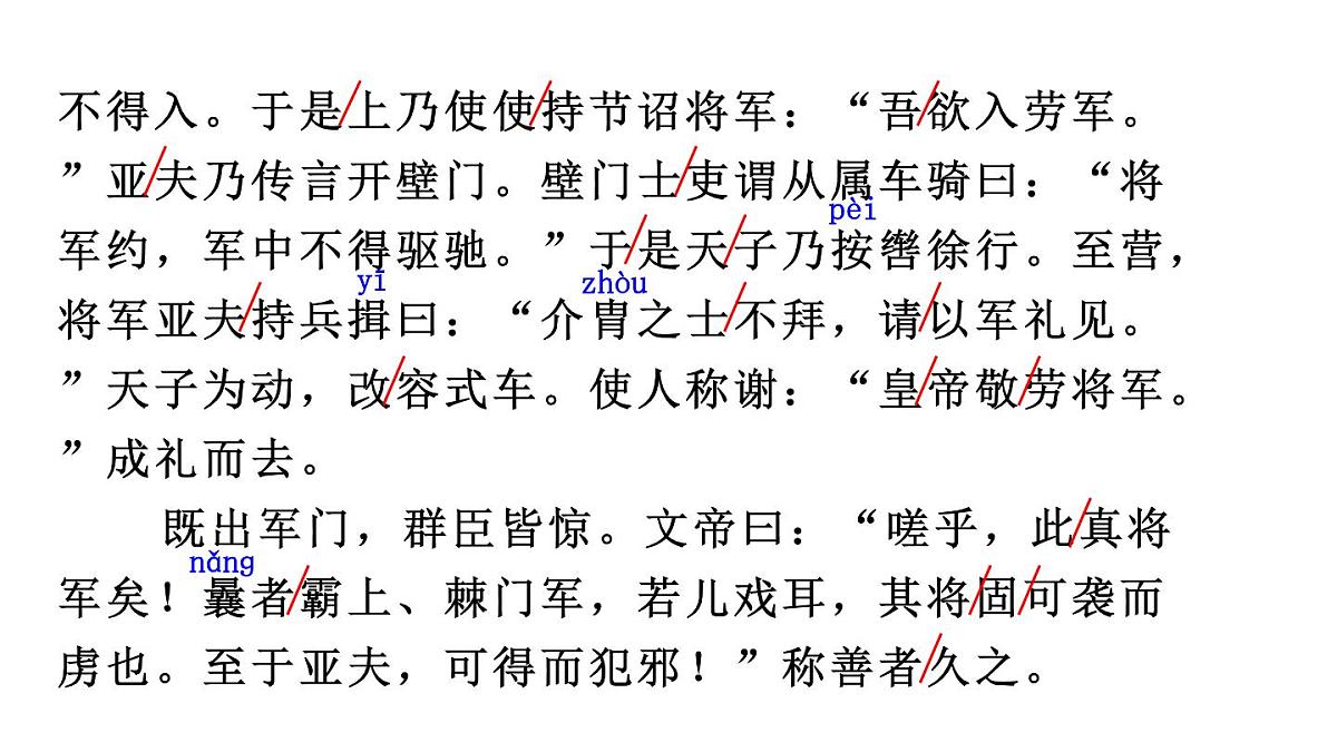 初中语文新人教部编版八年级上册第六单元25 周亚夫军细柳上课课件（考点精讲版）（2025秋）第7页