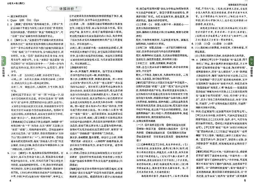 2025《万唯中考•重庆定心卷》语文答案第3页