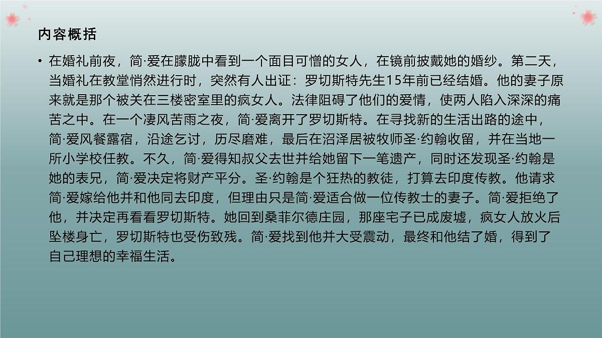 九年级下册名著《简.爱》知识梳理总结课件PPT第5页
