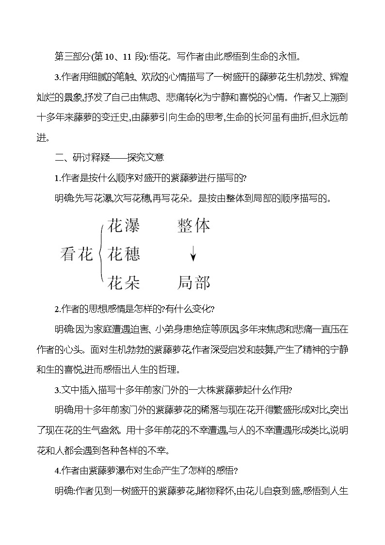 统编版（2024）语文七年级下册19紫藤萝瀑布 教学设计第2页