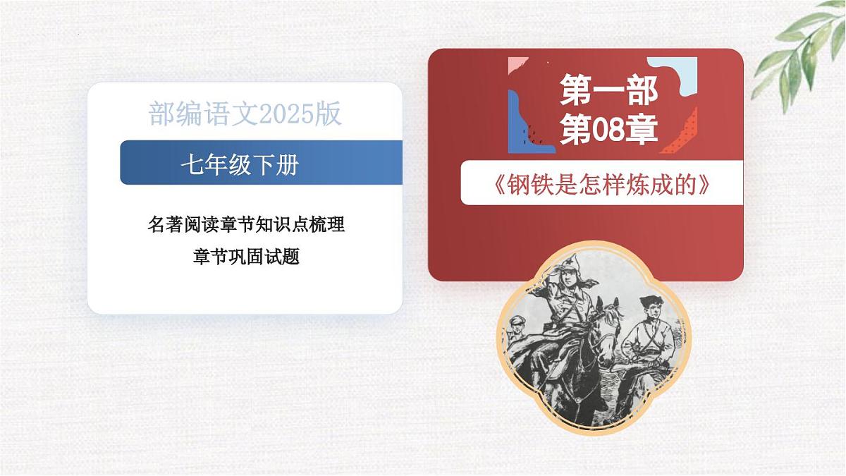 新人教部编版语文七下 第五单元《钢铁是怎样炼成的》第1部第八章 章节课件第1页