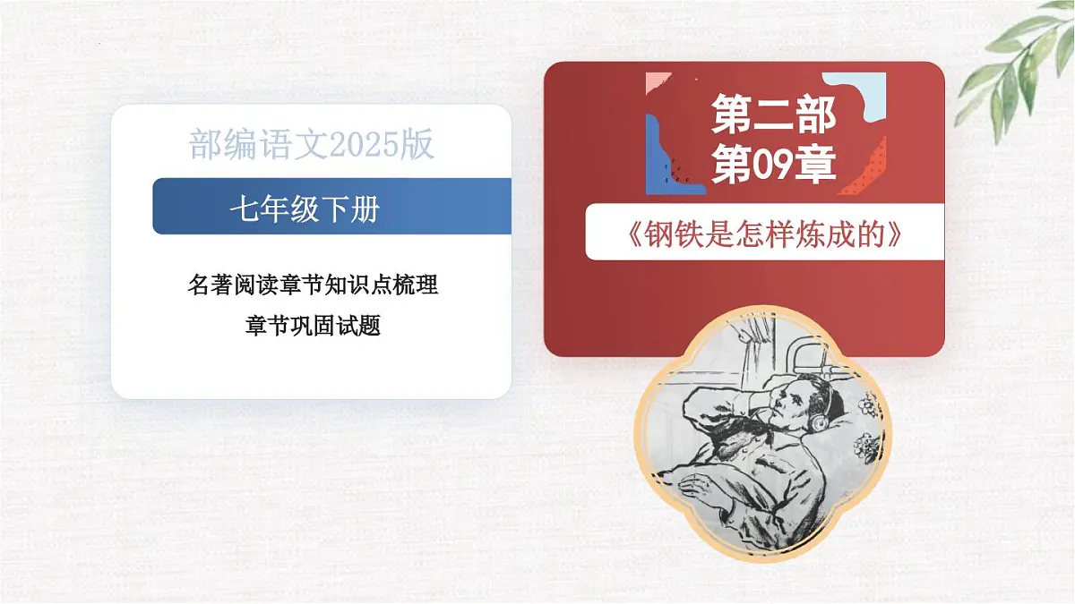 新人教部编版语文七下 第五单元《钢铁是怎样炼成的》第2部第九章 章节课件第1页