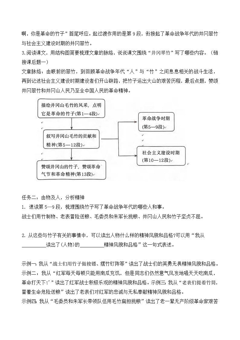 新人教部编版语文七下 5-18《井冈翠竹》教案第3页