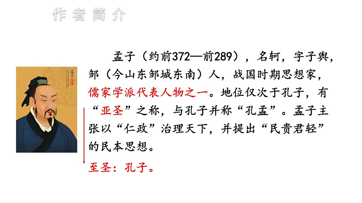 新人教部编版八年级语文上册第六单元23《孟子三章》上课课件第4页