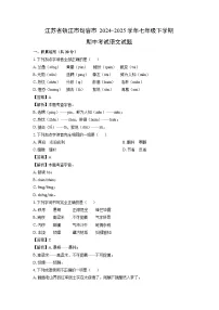 江苏省镇江市句容市2024-2025学年七年级下学期期中考试语文试卷(解析版)