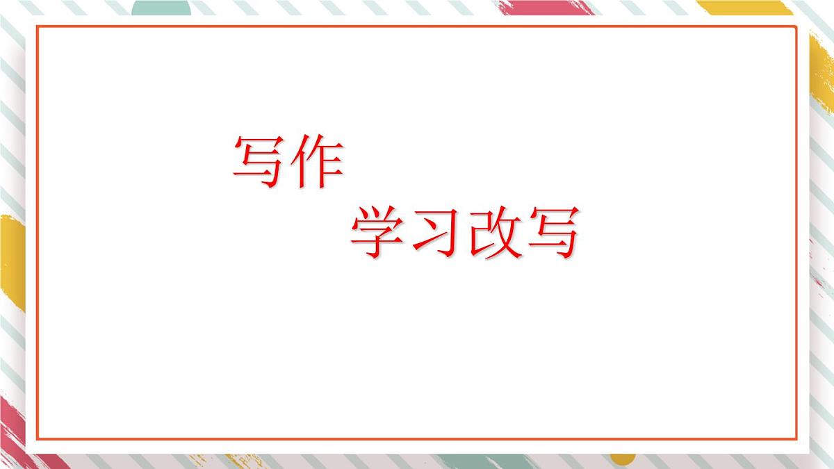 统编版九年级语文上册教学课件《写作 学习改写》第1页
