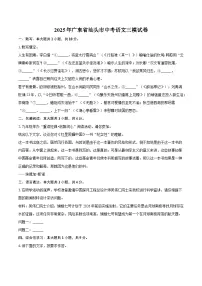 2025年广东省汕头市中考语文三模试题(含答案)