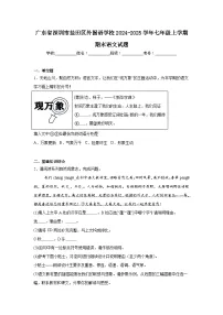 广东省深圳市盐田区外国语学校2024-2025学年七年级上学期期末语文试题