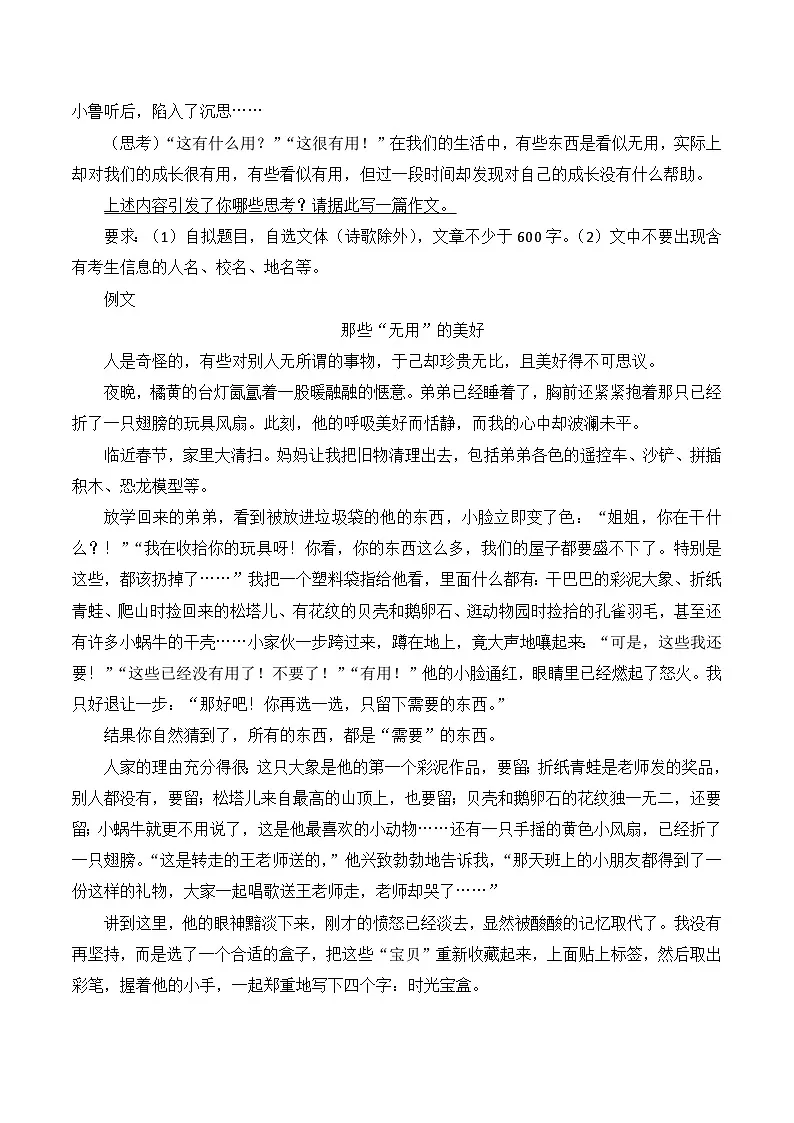 2026年中考语文一轮复习：“教育感悟智慧”类例文及写作指导 讲义第3页