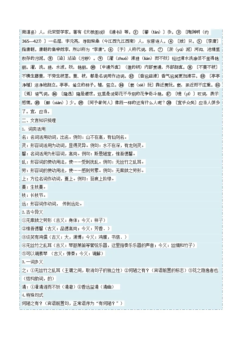 暑假作业07 《陋室铭》原卷版第2页