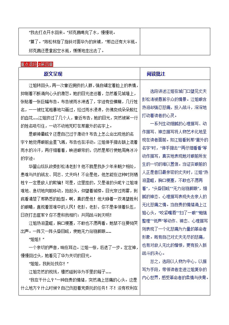 第03讲一《红岩》重点语段赏析（学案）第3页