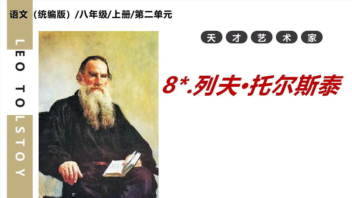 新人教部编语文七下 1-3《列夫-托尔斯泰》-课件第1页