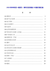 2026年中考语文一轮复习：课外文言文阅读30篇练习题汇编（含答案解析）