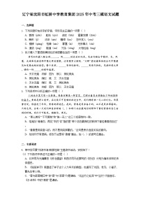 辽宁省沈阳市虹桥中学教育集团2025年中考三模语文试题（含答案）