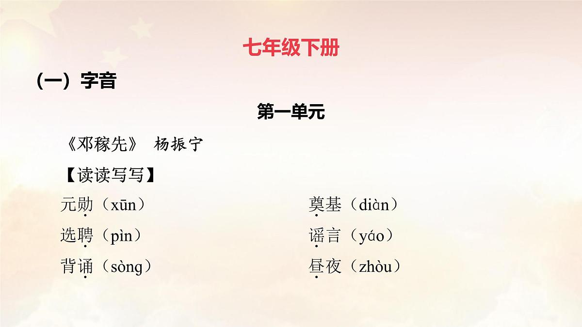 2026年中考语文复习专题一  字音、字形 课件（七年级下）第6页