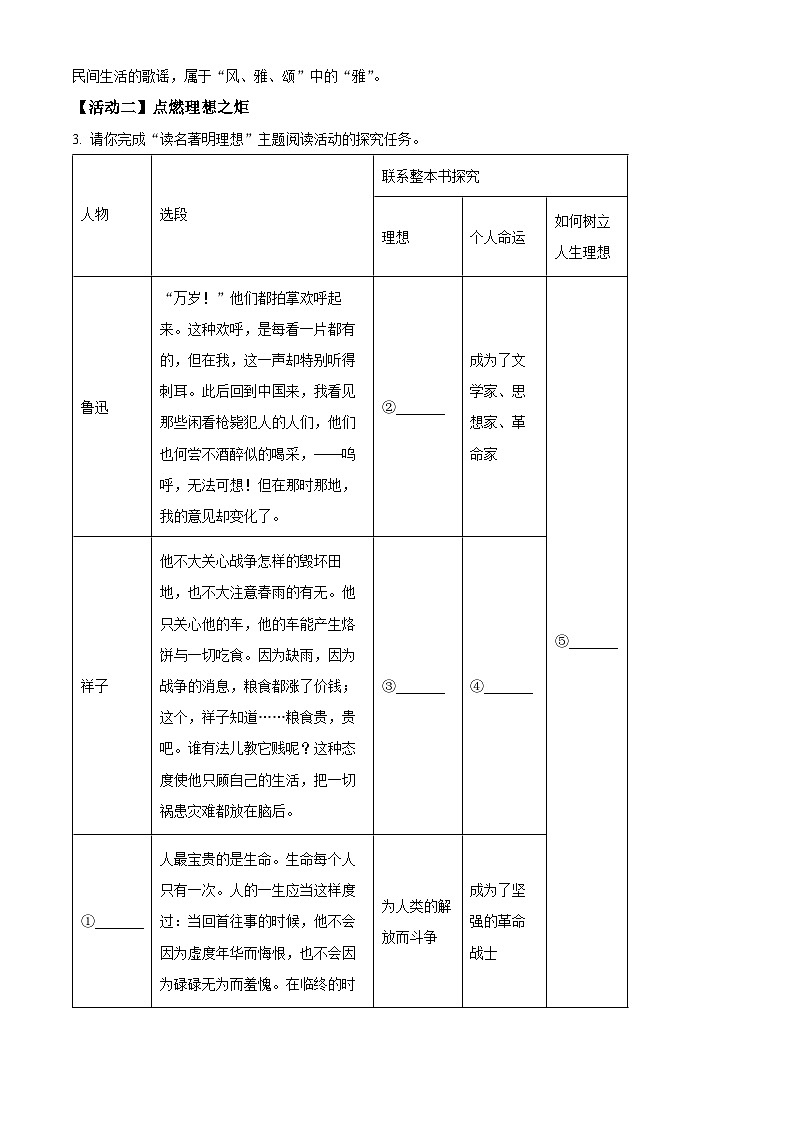 2025年山东省烟台市中考语文真题（原卷版）第2页