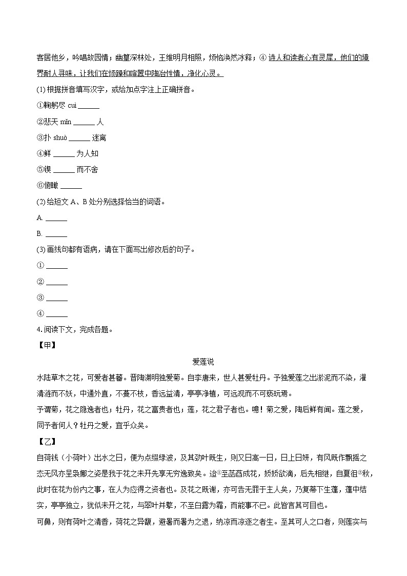 江苏省徐州市沛县三中联盟学区2024-2025学年七年级（下）期末语文试卷第2页