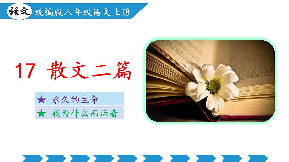 第17课   散文二篇（《永久的生命》《我为什么而活着》）（教学课件）第1页