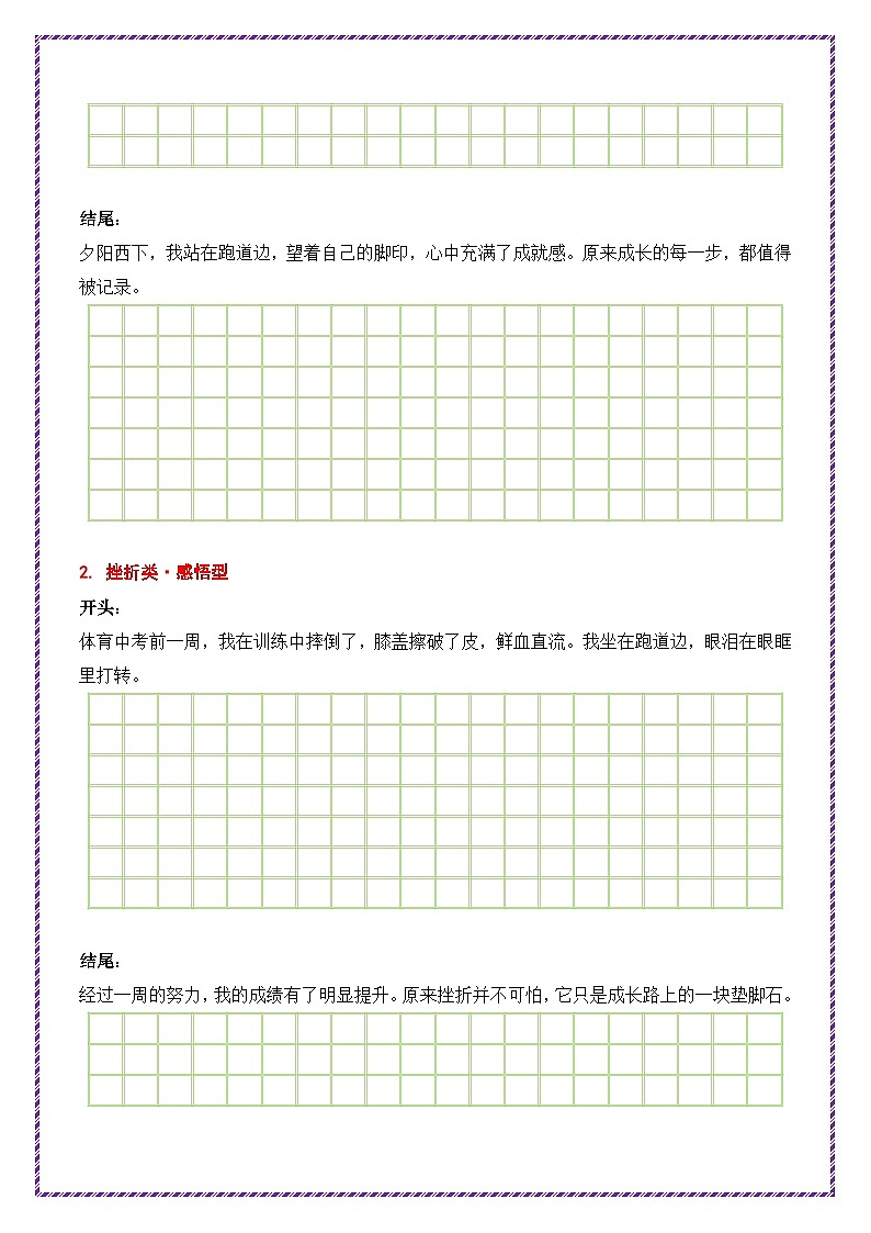 6.第6天主题：青春成长类《跑道上的青春》学案）-备战2026年中考语文作文常见十大母题写作技巧与策略（全国通用）第3页