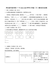 河北省石家庄四十一中2024-2025学年八年级（下）期末语文试卷