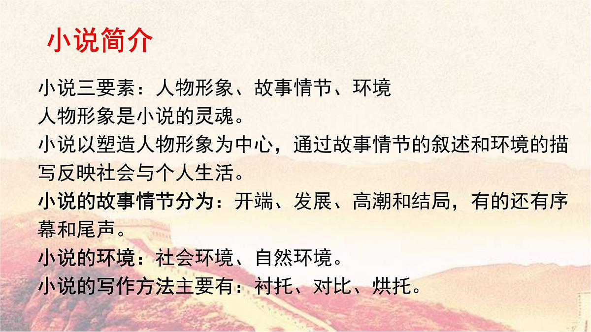 部编语文九年级上册第四单元课件  综合性学习 走进小说天地第3页