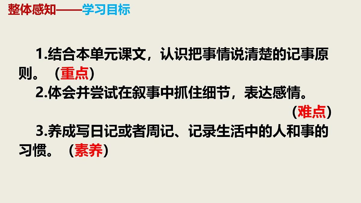 部编版七上语文第二单元写作《学会记事〉同步课件第6页