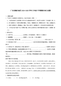 广东省肇庆地区2024-2025学年八年级下学期期末考试语文试卷（含答案）