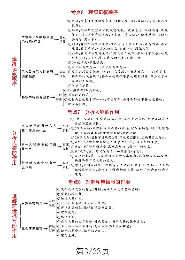 备战2026中考语文阅读理解答题满分公式学案第3页