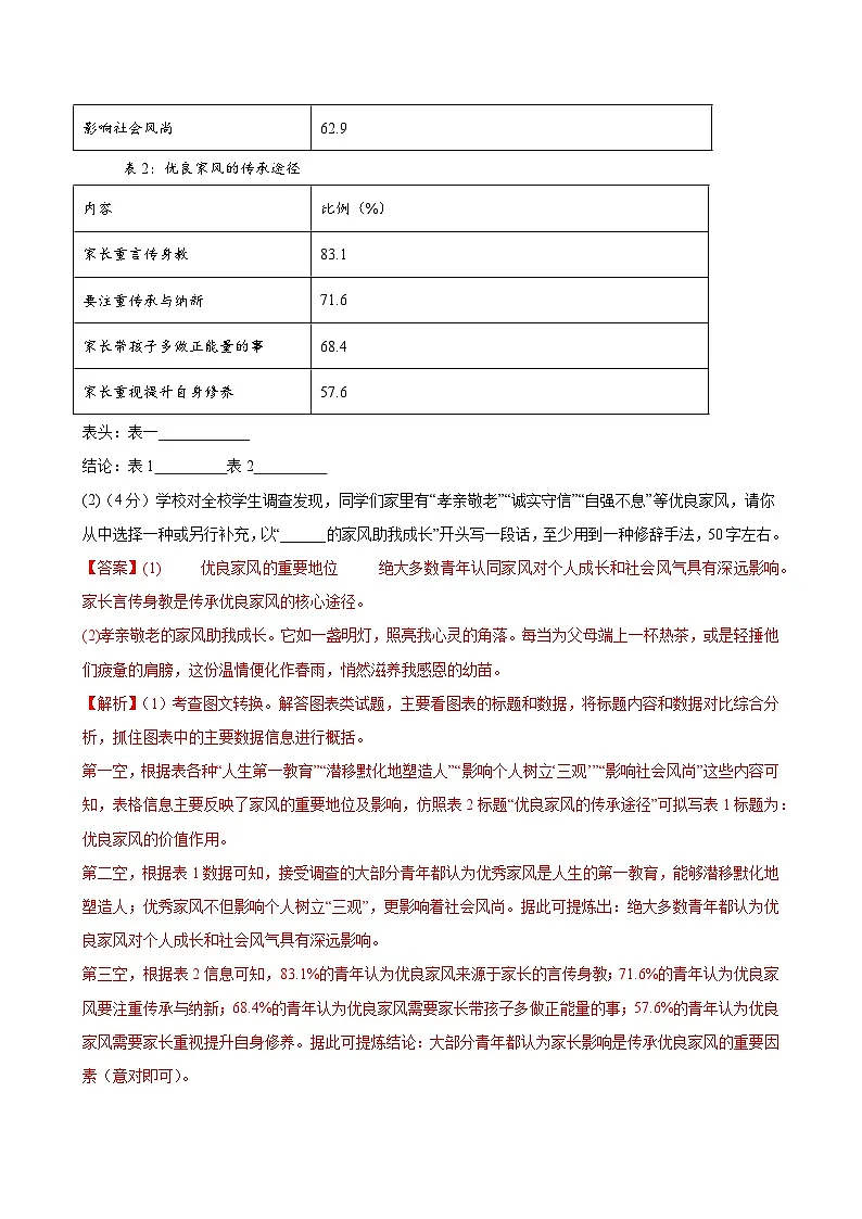 八年级语文开学摸底考（全解全析）第3页